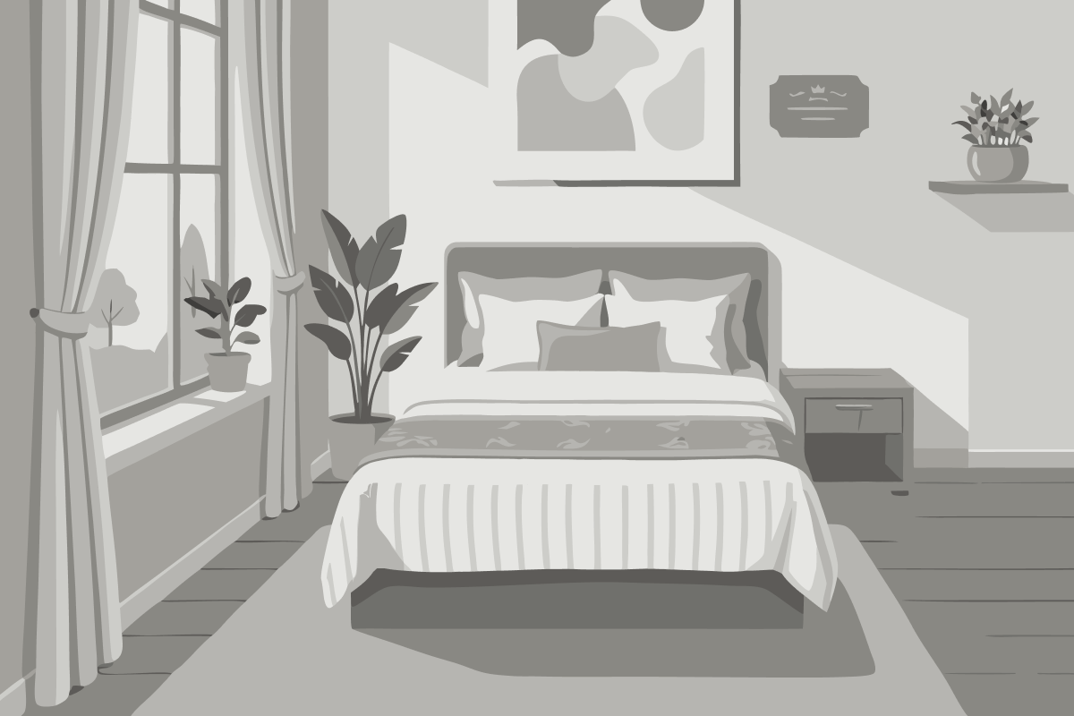 Quarto com Cama Queen-Size e Varanda